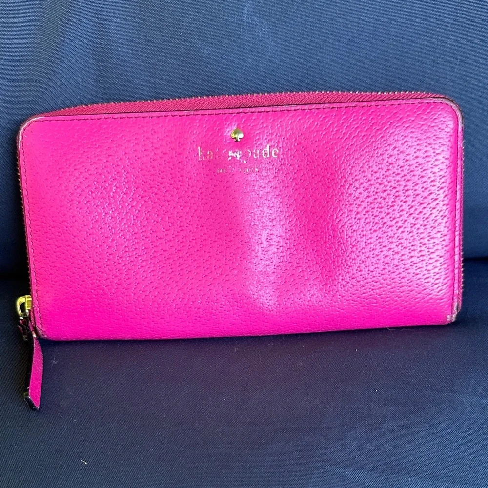 Kate Spade Fuchsia Zip-Around Wallet